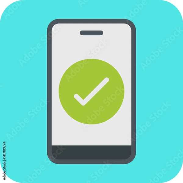 Fototapeta Valid Device single vector illustration icon