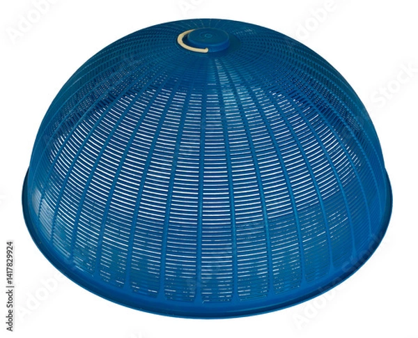 Fototapeta Plastic mesh food cover, used to protect food from insects, on a transparent background
