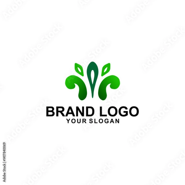 Fototapeta green eco friendly logo vector