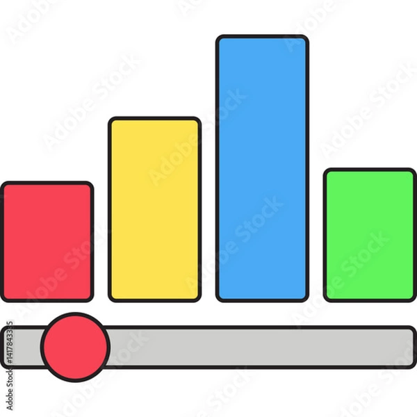 Fototapeta Volume Control single vector illustration icon