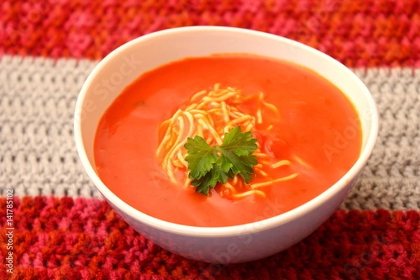 Obraz Tomatensuppe mit Nudeln