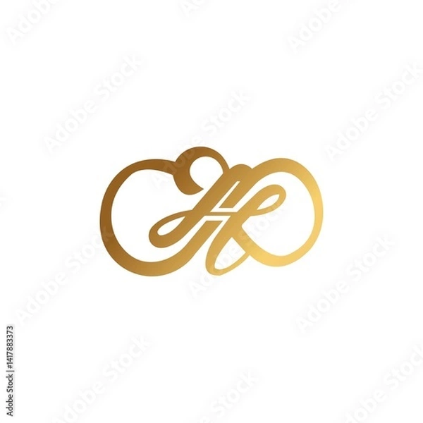 Obraz H creative vector logo template illustration design