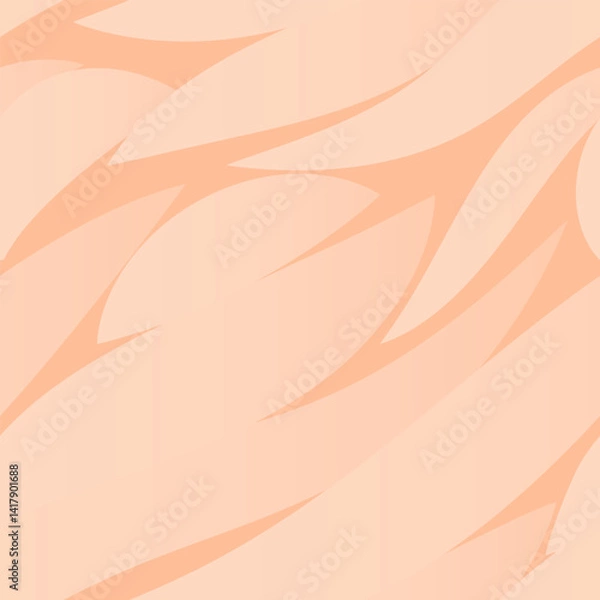 Fototapeta Abstract peach vector seamless pattern. Pastel colors simple background. Many chaotic flowing shapes print. Trending minimal texture. Art for fashion cloth, interior wallpaper, modern template design