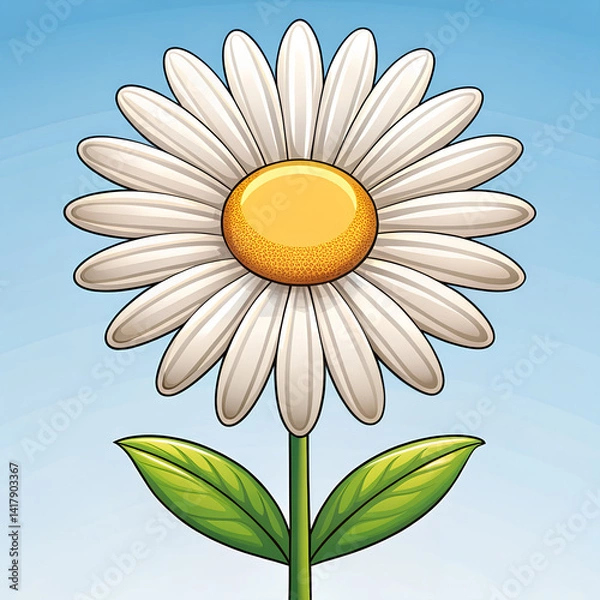 Obraz camomile on blue background