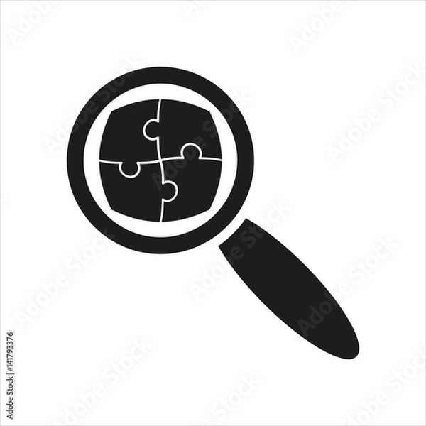 Obraz loop puzzle icon, vector illustration eps10