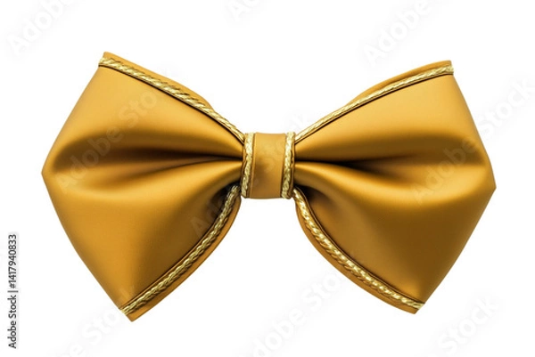 Obraz Set of a, A gold ribbon bow, isolated on a transparent background.
