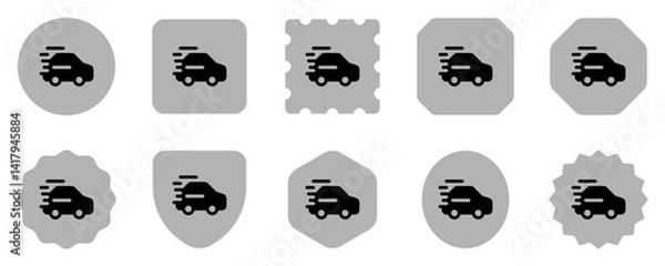 Fototapeta Editable racing game, racing car vector icon. Video game, game elements. Part of a big icon set family. Perfect for web and app interfaces, presentations, infographics, etc