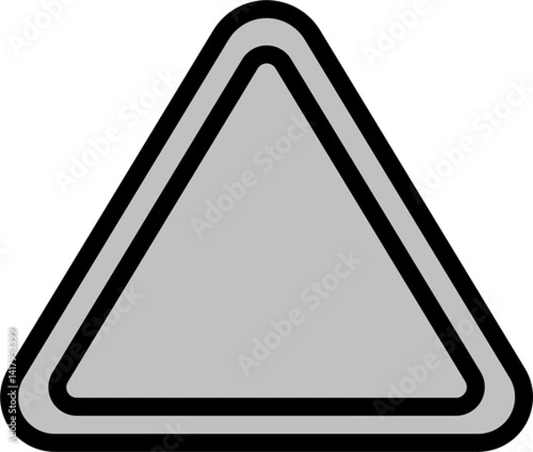 Fototapeta Triangle Shape Caution Sign Blank Frame Design