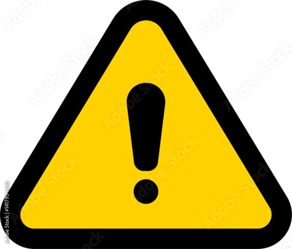 Fototapeta Caution Sign Symbol in Triangle Shape