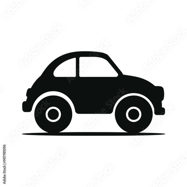 Obraz Simple black silhouette of a classic car.