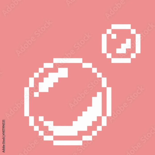Fototapeta soap bubbles in pixel art