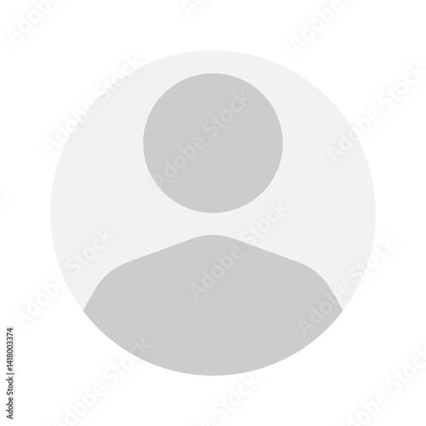 Fototapeta Vector flat illustration. Avatar, user profile, face icon, gender neutral silhouette, profile picture. Suitable for social media profiles, icons, splash screens and as a template.