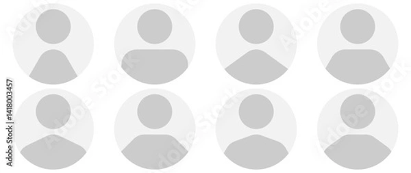 Fototapeta Vector flat illustration. Avatar, user profile, face icon, gender neutral silhouette, profile picture. Suitable for social media profiles, icons, splash screens and as a template.