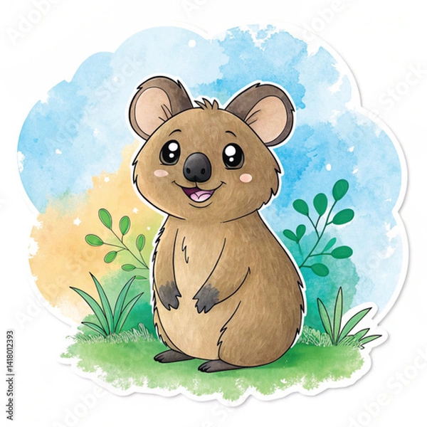Obraz Quokka Selfie – Cute Smiling Australian Animal Photo Concept