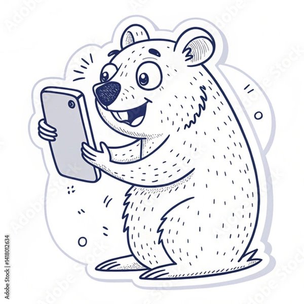 Obraz Quokka Selfie – Cute Smiling Australian Animal Photo Concept