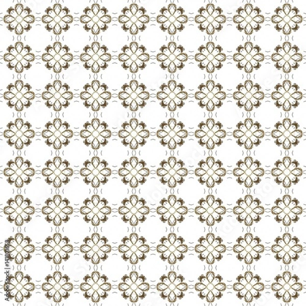 Fototapeta Seamless texture with 3D rendering abstract fractal yellow gray pattern