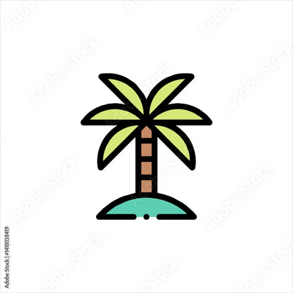 Fototapeta palm tree icon