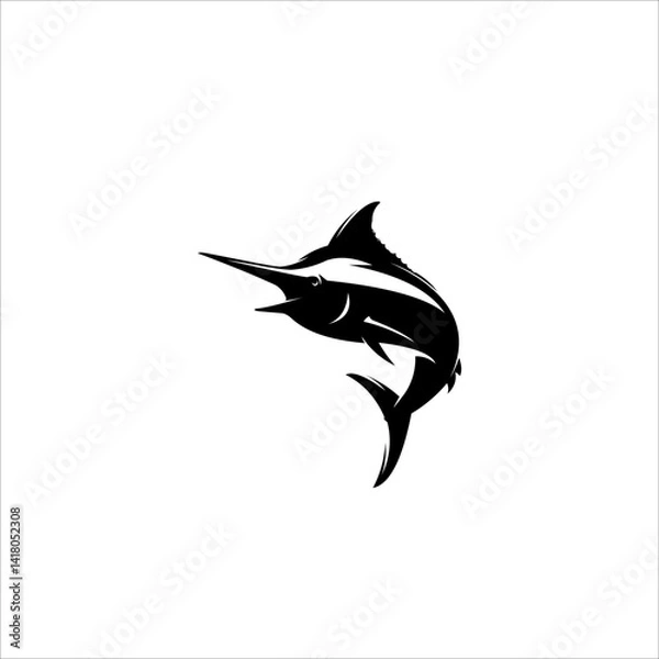 Obraz fish silhouette logo element