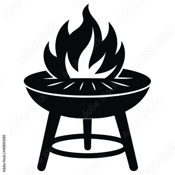 Fototapeta vector illustration of a fire