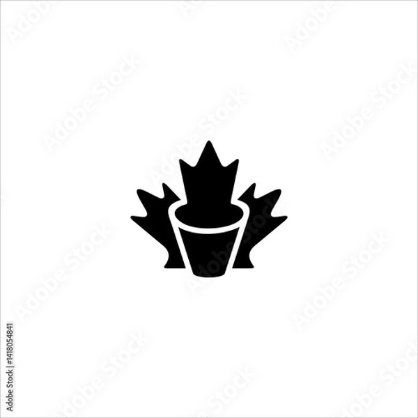Fototapeta maple leaf extract logo