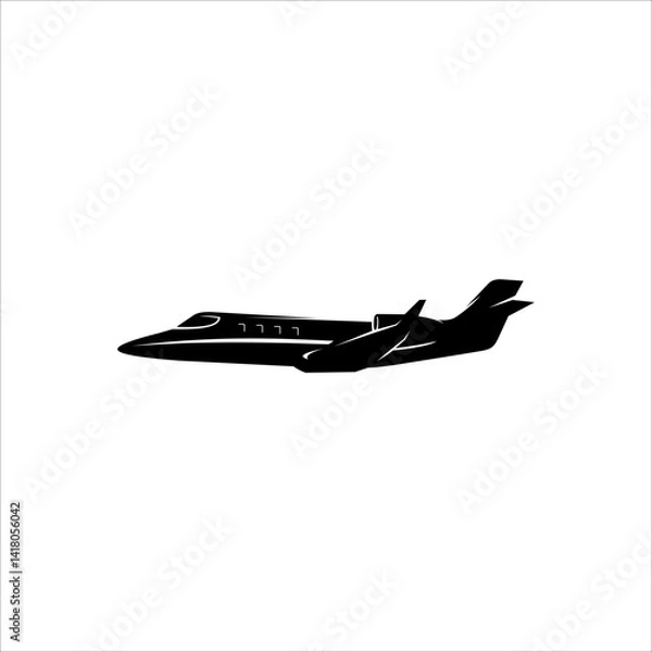 Obraz private jet silhouette logo element