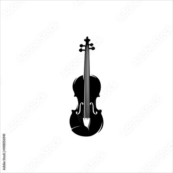 Obraz violin silhouette logo element