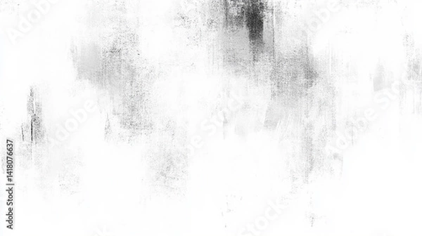 Fototapeta Grunge Abstract White and Black Texture. Minimalist Paint Streaks and Smudges Background