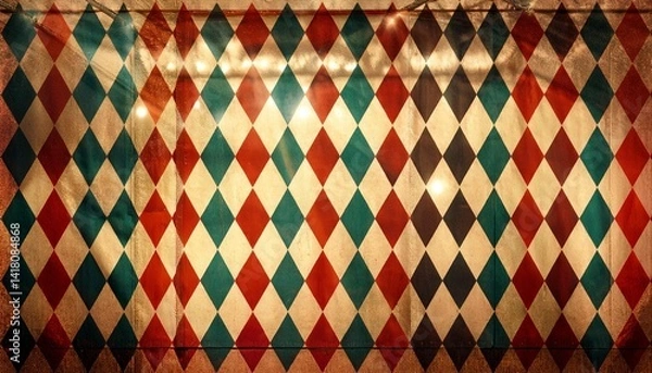 Obraz Rhombuses circus vintage background