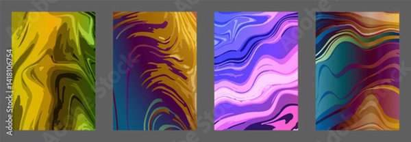 Fototapeta The illusion is the texture of marble patterns. The illusion of liquid art. Colored abstract background. Interior design, paintings, covers and creative ideas