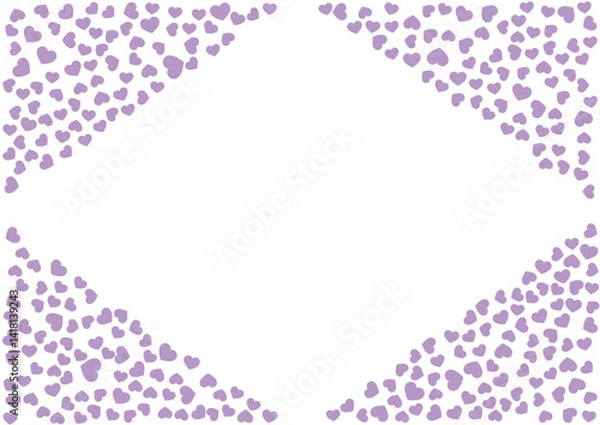 Obraz ハート柄の背景 紫系の単色 ハート