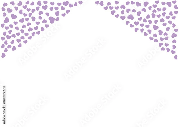 Obraz ハート柄の背景 紫系の単色 ハート