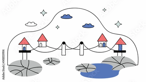 Obraz camping in the mountains