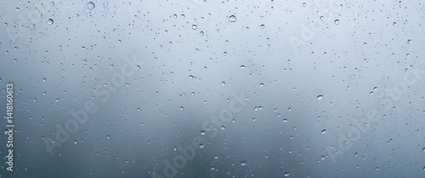 Fototapeta window with rain drops on it