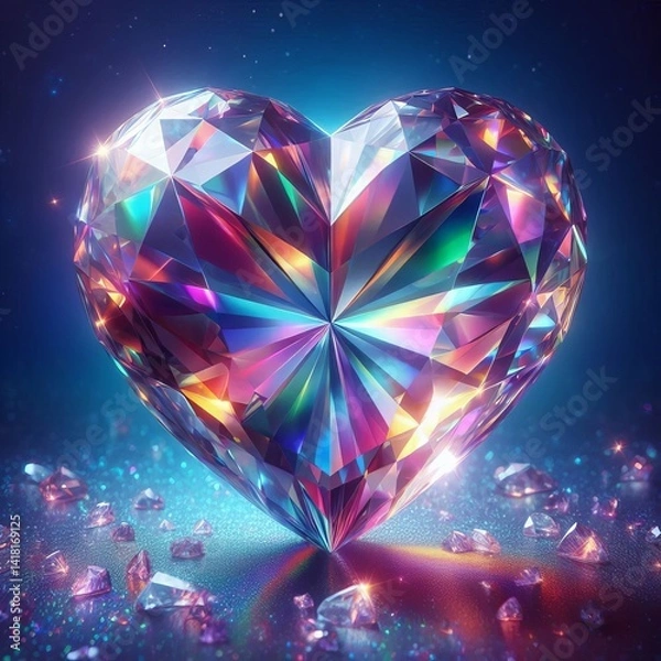 Obraz Crystalline heart from every angle