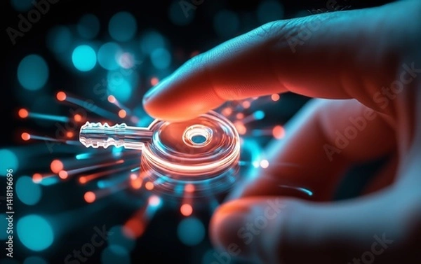 Fototapeta Futuristic Interface Technology - Touchscreen Innovation