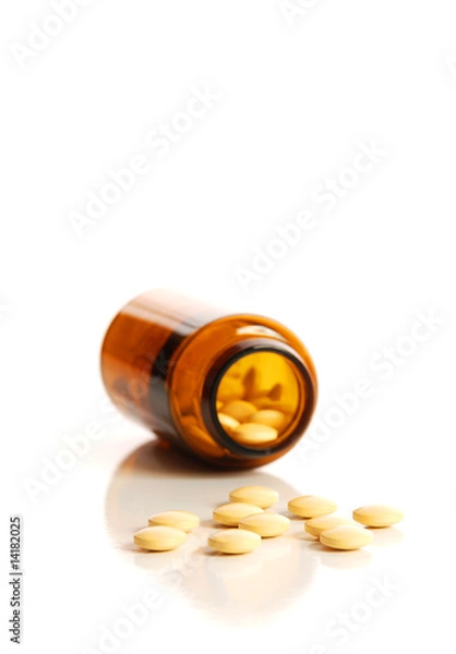 Fototapeta The container with tablets