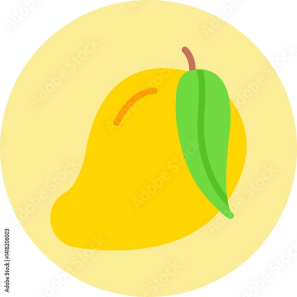 Fototapeta Mango single vector icon illustration