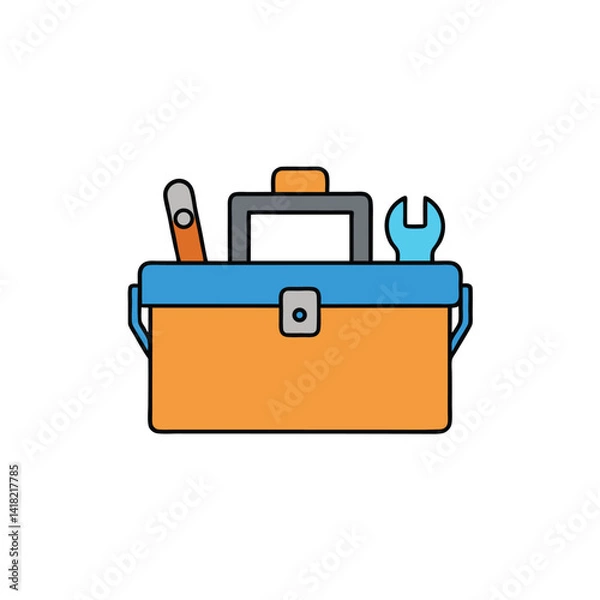 Fototapeta vector illustration of a suitcase