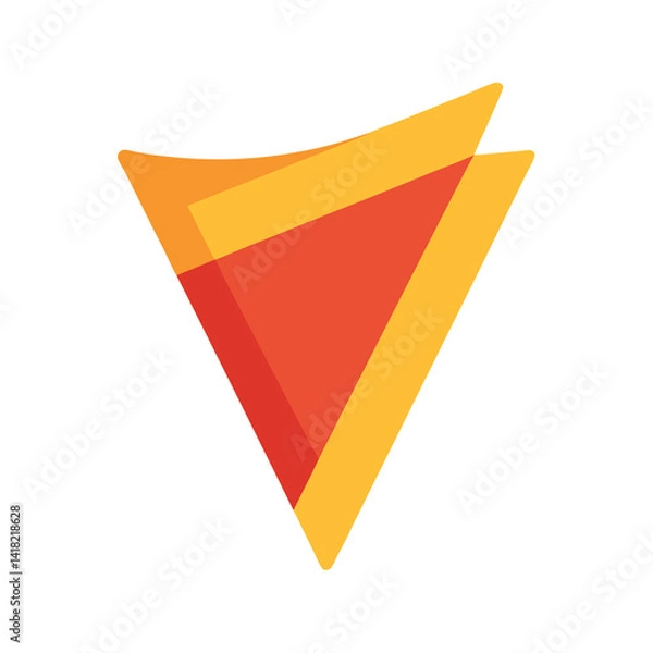 Obraz vector illustration of an orange origami paper