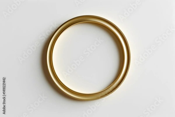 Fototapeta Shiny gold circle frame border isolated on white,beautiful, shining AND AMAZING INTERNATIONAL circle PNG.