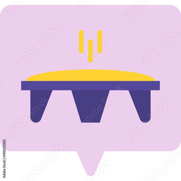 Fototapeta Trampoline single icon vector illustration