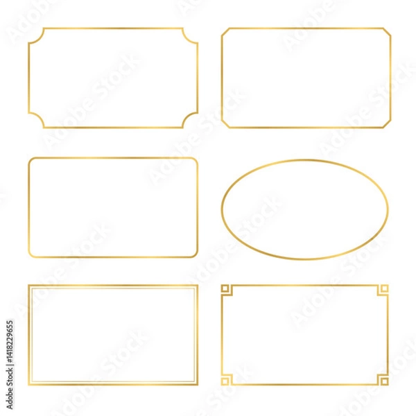 Fototapeta An Elegant Decorative Frames Set Ideal for a Variety of Uses with Diverse Applications