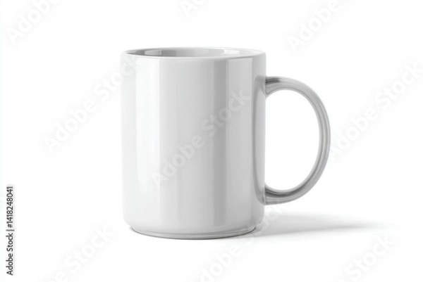 Fototapeta Matte finish ceramic mug mockup showing a clean and modern design suitable for customization or branding purposes