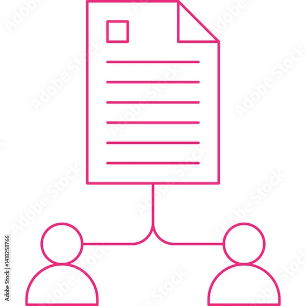 Fototapeta File Sharing icon single vector illustration