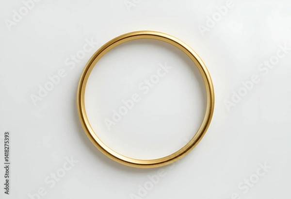 Fototapeta Shiny gold circle frame border isolated on white,beautiful, shining AND AMAZING INTERNATIONAL circle PNG.