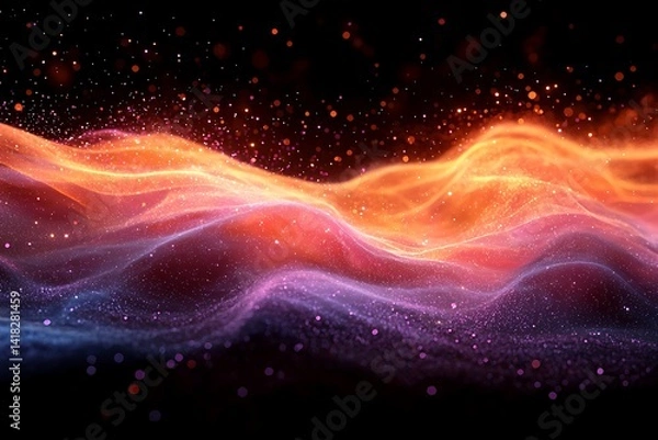 Fototapeta Dynamic, swirling nebulae of vibrant colors.