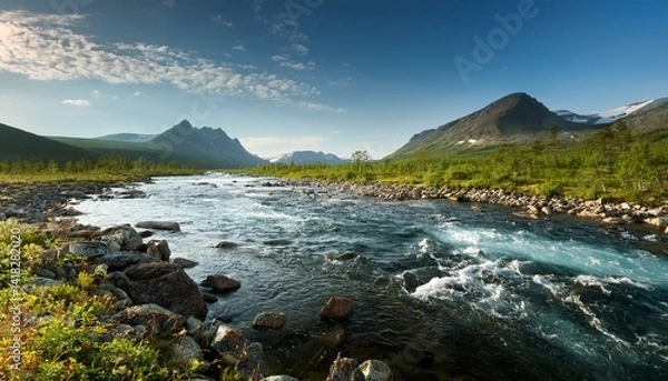 Obraz River at arctic circle during summer