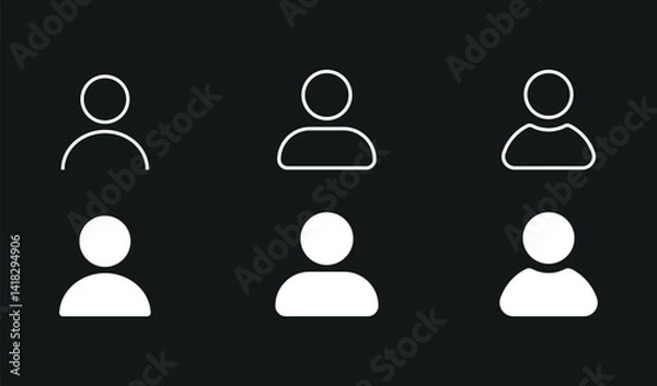 Obraz User icon set. Default profile picture