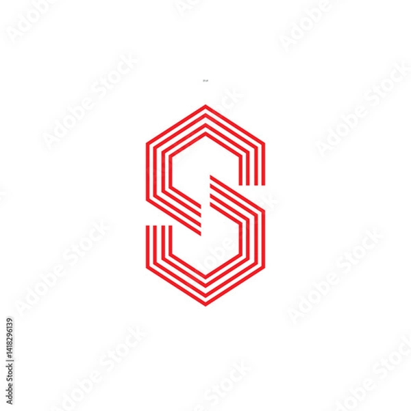Obraz premium S letter monogram concept icon vector illustration template design