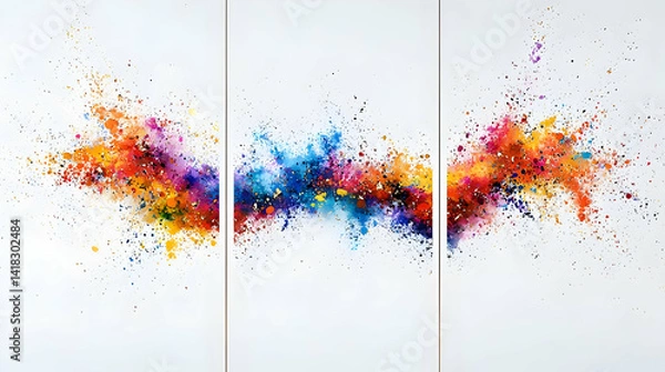 Fototapeta Abstract Colorful Multicolored Explosion Art Panels